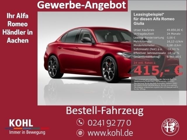 Rot Neu 2025 Alfa Romeo Giulia TZ Veloce Limousine | 49.850 € - Bild 1/4