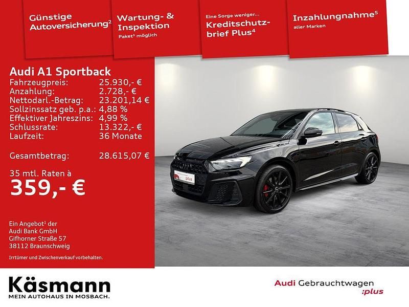 Schwarz Gebraucht 2022 Audi A1 Sportback Ambiente Kleinwagen | 25.930 € (Teuer) - Bild 1/4