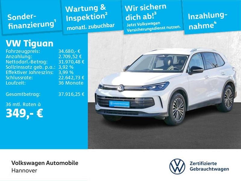 Pure white Gebraucht 2025 VW Tiguan Goal SUV | 34.680 € - Bild 1/3