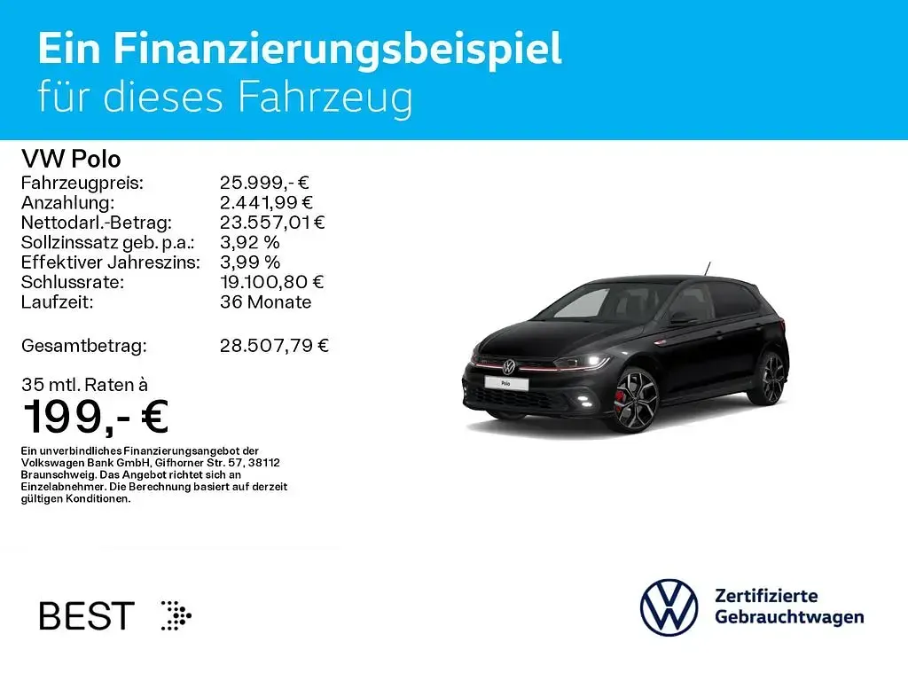 Usata VW Polo GTI 207 CV (152 kW) 2023 Nero Utilitaria
