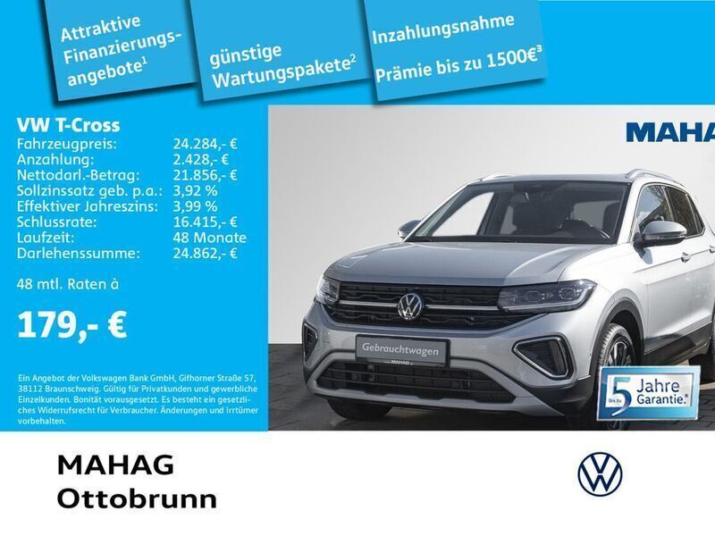 Silber Gebraucht 2024 VW T-Cross Style SUV | 24.284 € (Fairer Preis) - Bild 1/2