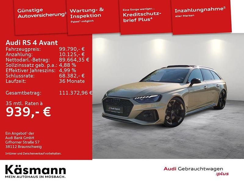 Mandelbeige audi exclusive Neu 2025 Audi RS4 Sport Kombi | 99.790 € (Fairer Preis) - Bild 1/4