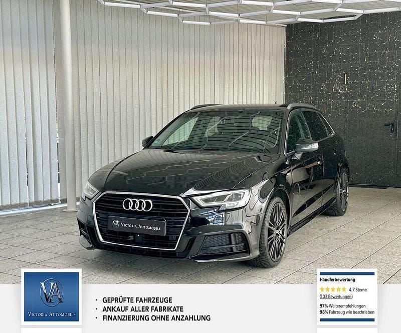 Schwarz Gebraucht 2018 Audi A3 S-Line Limousine | 15.990 € (Superpreis) - Bild 1/4