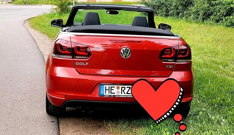 Rot Gebraucht 2012 VW Golf Cabriolet Cabrio | 10.888 € - Bild 1/4