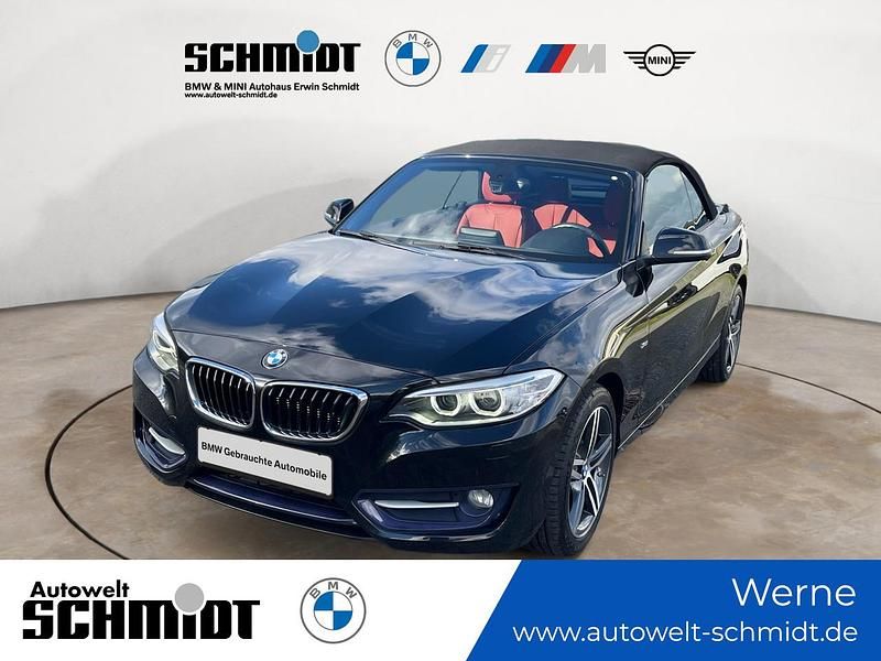 Saphirschwarz Gebraucht 2016 BMW 218 Sport Line Cabrio | 14.890 € (Superpreis) - Bild 1/4