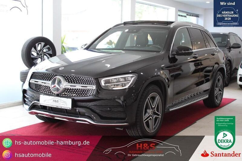 Obsidianschwarz lack Gebraucht 2022 Mercedes GLC220 AMG line SUV | 44.900 € (Fairer Preis) - Bild 1/4