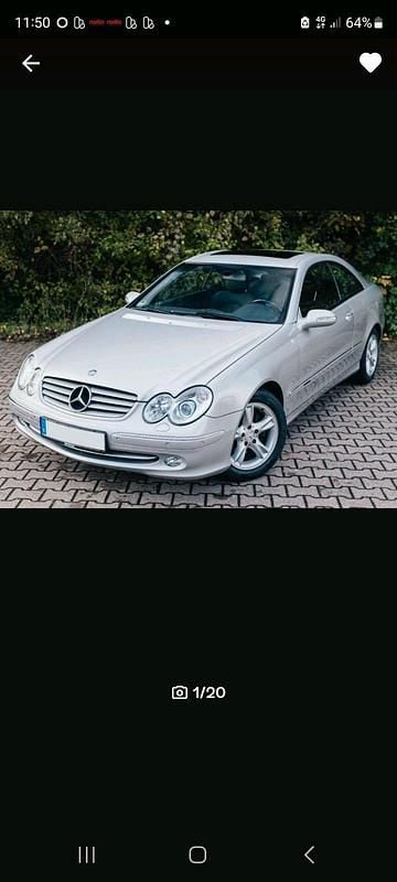 Silber Gebraucht 2002 Mercedes CLK200 Coupé | 8.700 € - Bild 1/4