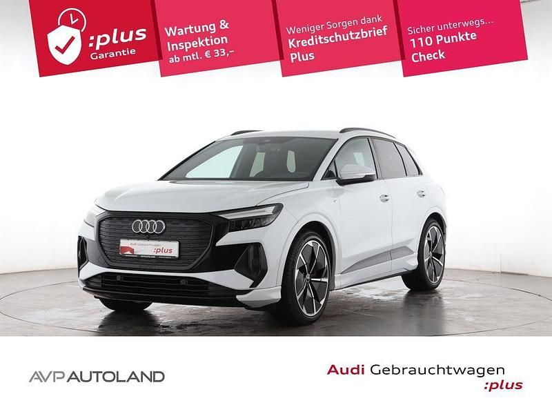Gletscherweiß Gebraucht 2022 Audi Q4 e-tron S-Line SUV | 33.669 € (Superpreis) - Bild 1/4