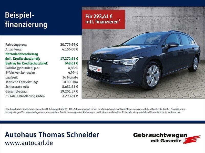 Grau Gebraucht 2022 VW Golf VIII Style Kombi | 19.980 € (Guter Preis) - Bild 1/4