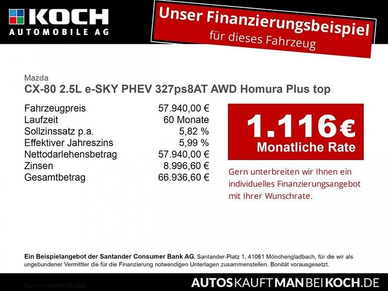 Neu Mazda CX-80 Homura-Line 328 PS (241 kW) 2026 Weiß SUV