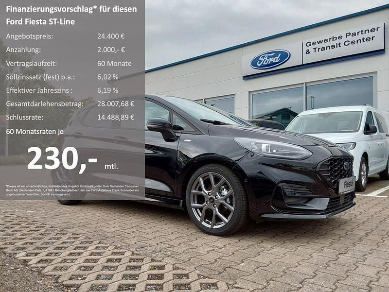 Schwarz Gebraucht 2023 Ford Fiesta ST-Line Kleinwagen | 24.400 € (Etwas zu teuer) - Bild 1/4