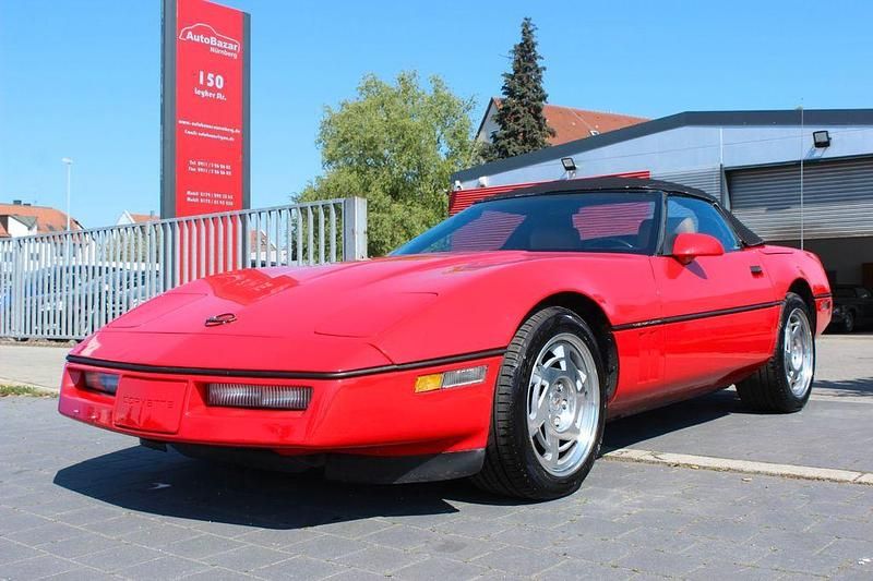 Rot Gebraucht 1990 Corvette C4 Cabrio | 14.950 € - Bild 1/4