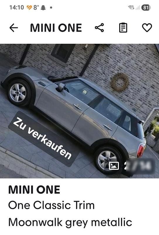 Gebraucht Mini ONE 102 PS (75 kW) 2022 Grau Kleinwagen