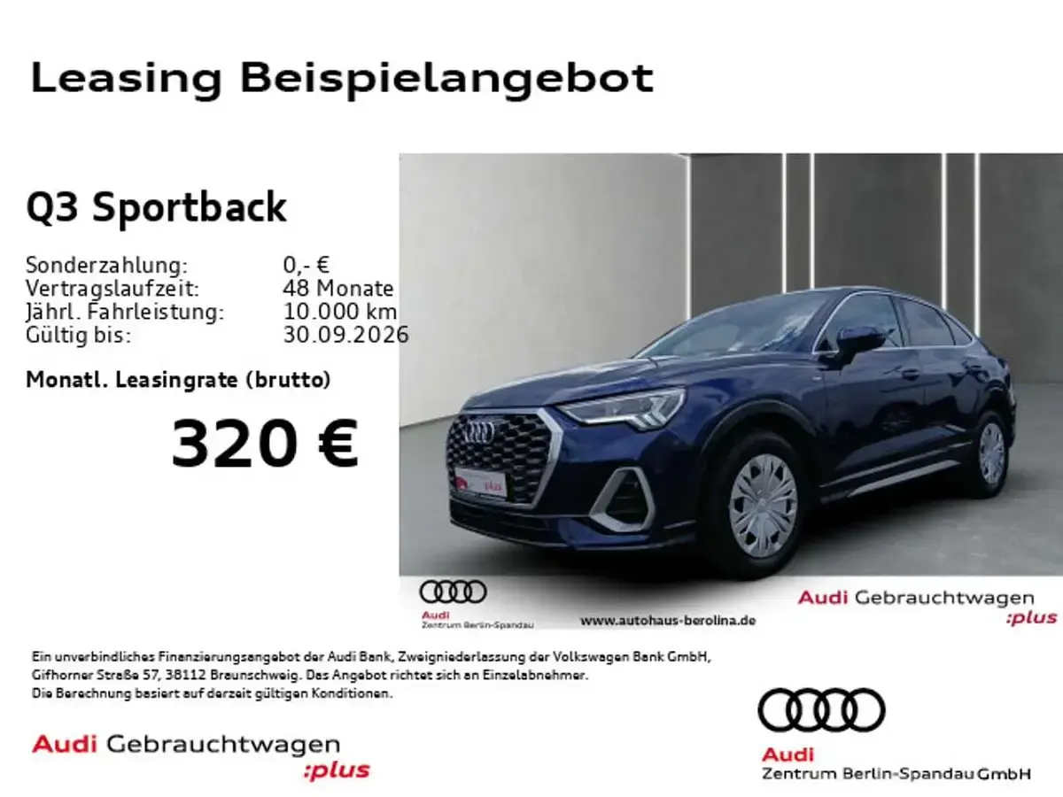 Gebraucht Audi Q3 S-Line 150 PS (110 kW) 2025 Navarrablau metallic SUV