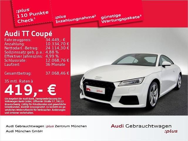 Ibisweiß Gebraucht 2021 Audi TT Coupé | 34.449 € (Guter Preis) - Bild 1/2