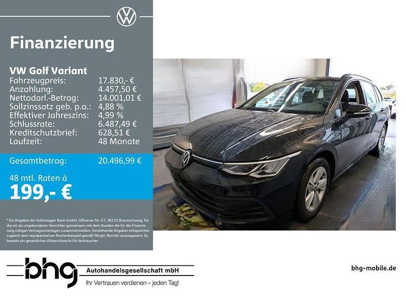 Schwarz Gebraucht 2021 VW Golf VIII Kombi | 17.830 € (Superpreis) - Bild 1/4