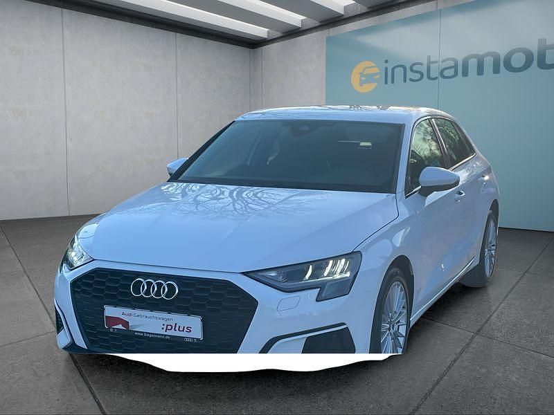 Weiß Gebraucht 2023 Audi A3 Sportback Limousine | 20.249 € (Guter Preis) - Bild 1/4