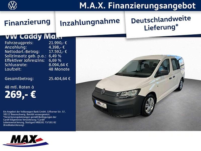 Gebraucht VW Caddy S 102 PS (75 kW) 2021 Candyweiß Van / Kleinbus