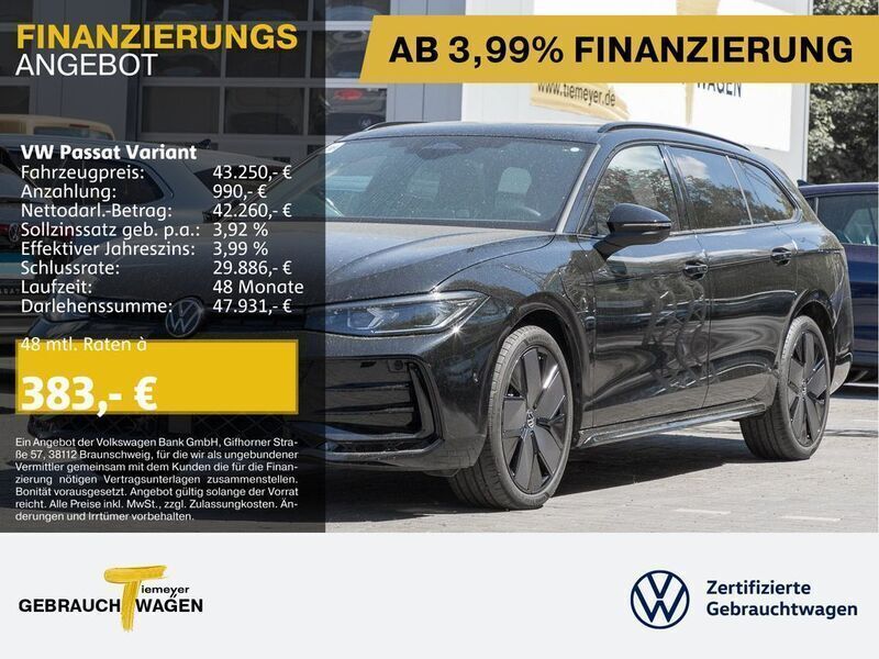 Schwarz Gebraucht 2024 VW Passat R-line Kombi | 49.880 € (Teuer) - Bild 1/4
