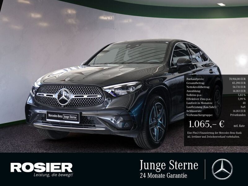 Grau / graphitgrau (metallic) Gebraucht 2024 Mercedes GLC300e AMG Coupé | 69.890 € (Guter Preis) - Bild 1/4