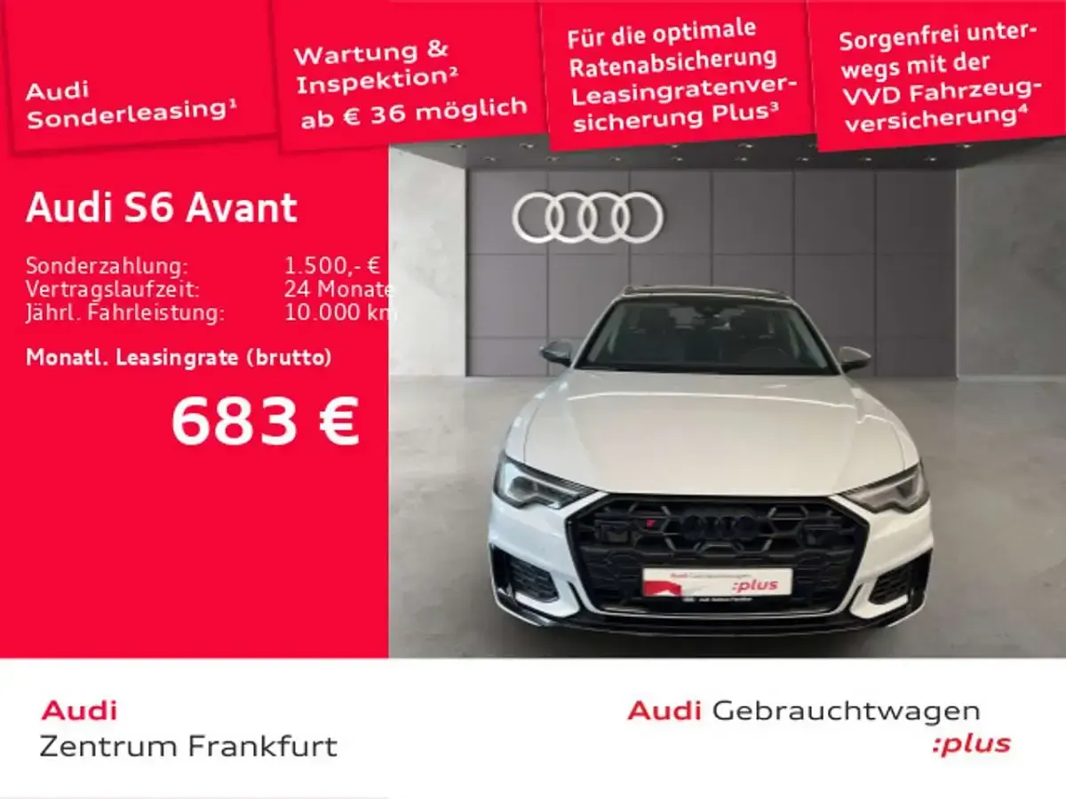 Gebraucht Audi S6 Sport 344 PS (253 kW) 2023 Gletscherweiß metallic Kombi