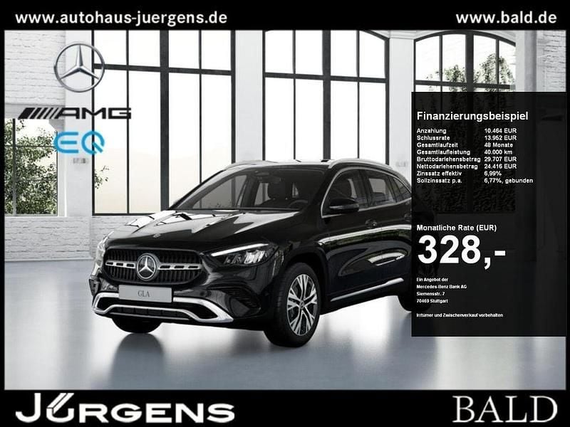 Schwarz kosmosschwarz metallic Gebraucht 2024 Mercedes GLA180 Progressive SUV | 34.880 € (Guter Preis) - Bild 1/4