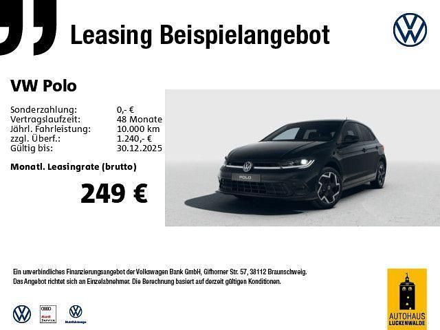 Schwarz Neu 2025 VW Polo R-line Limousine | 30.820 € (Teuer) - Bild 1/4