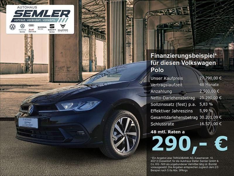 Schwarz Neu 2025 VW Polo Goal Limousine | 27.790 € (Fairer Preis) - Bild 1/4