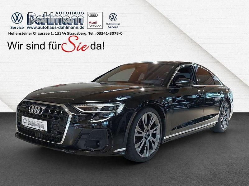 Mythosschwarz metallic Gebraucht 2022 Audi A8 S-Line Limousine | 82.980 € - Bild 1/4