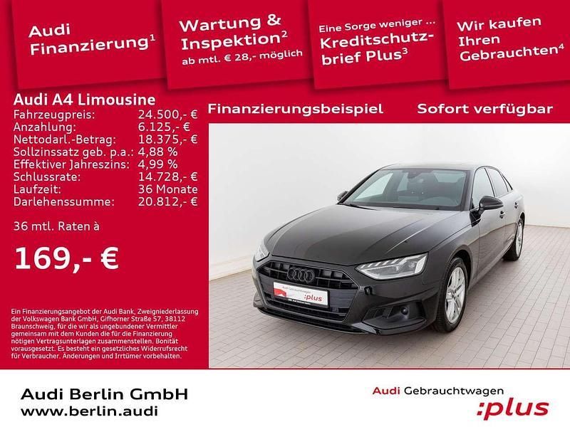 Mythosschwarz metallic Gebraucht 2021 Audi A4 Ambiente Limousine | 24.500 € (Guter Preis) - Bild 1/3