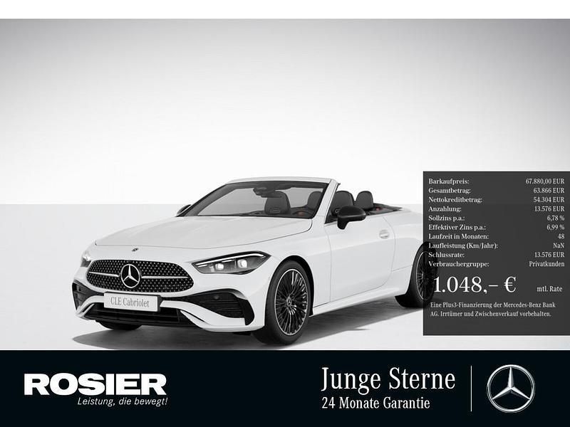 Weiss / polarweiß Gebraucht 2024 Mercedes CLE220 AMG line Cabrio | 67.880 € - Bild 1/4