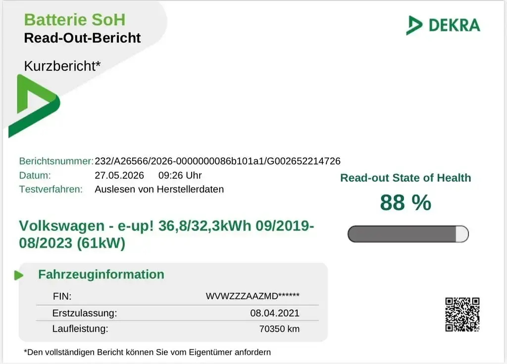 Gebraucht VW e-up! 61 kW (83 PS) 2021 Weiß Kleinwagen