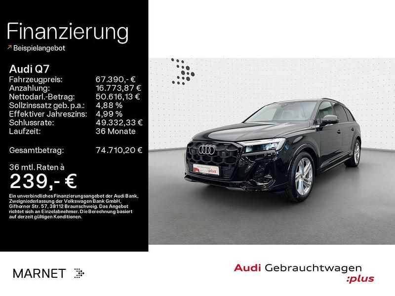 Schwarz Gebraucht 2024 Audi Q7 S-Line SUV | 67.390 € (Superpreis) - Bild 1/4