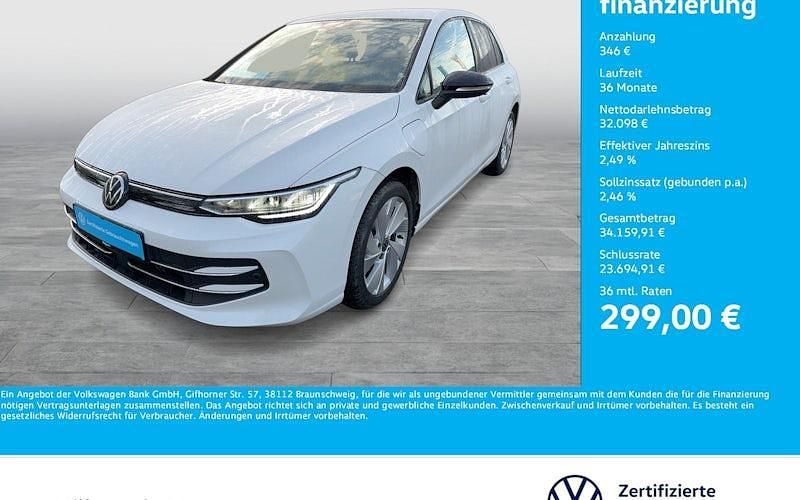 Pure white Gebraucht 2025 VW Golf Goal Limousine | 32.444 € - Bild 1/4