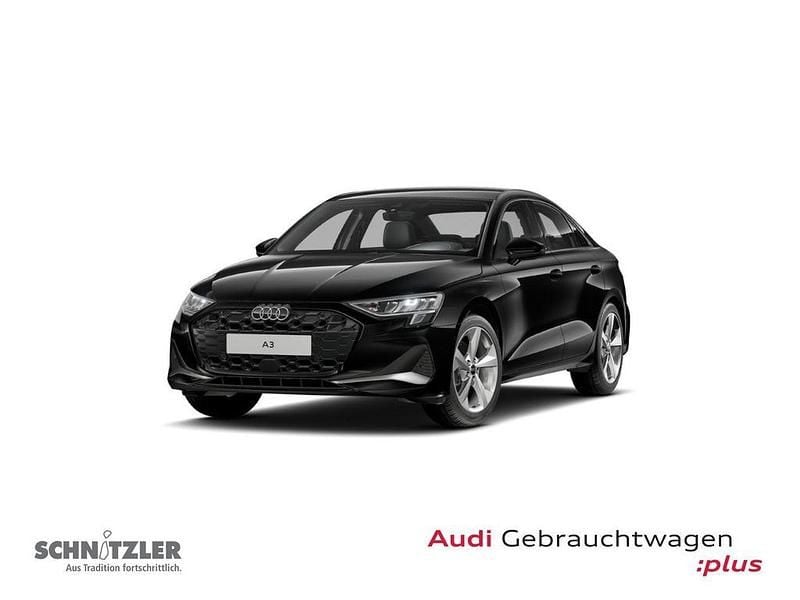 Mythosschwarz metallic Gebraucht 2025 Audi A3 Advanced Plus Limousine | 33.980 € (Teuer) - Bild 1/4