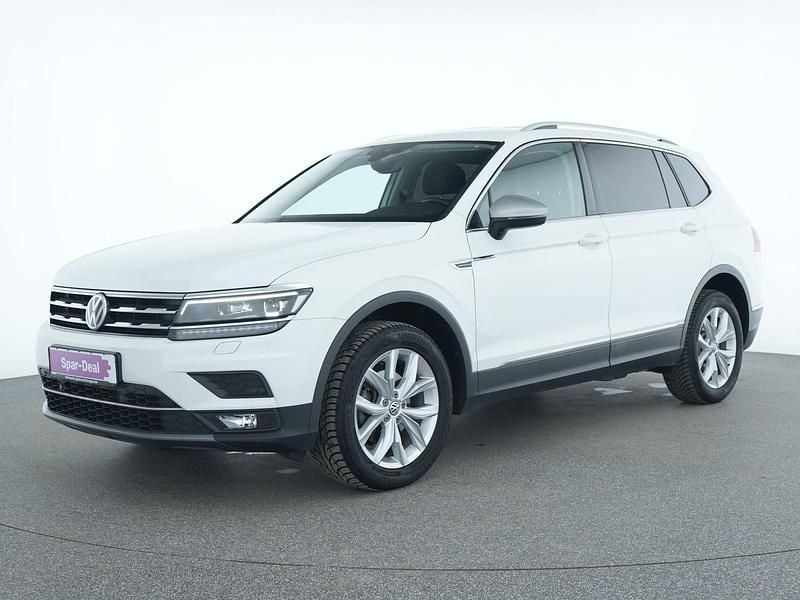 Pure white Gebraucht 2021 VW Tiguan Allspace Highline SUV | 26.315 € (Guter Preis) - Bild 1/4