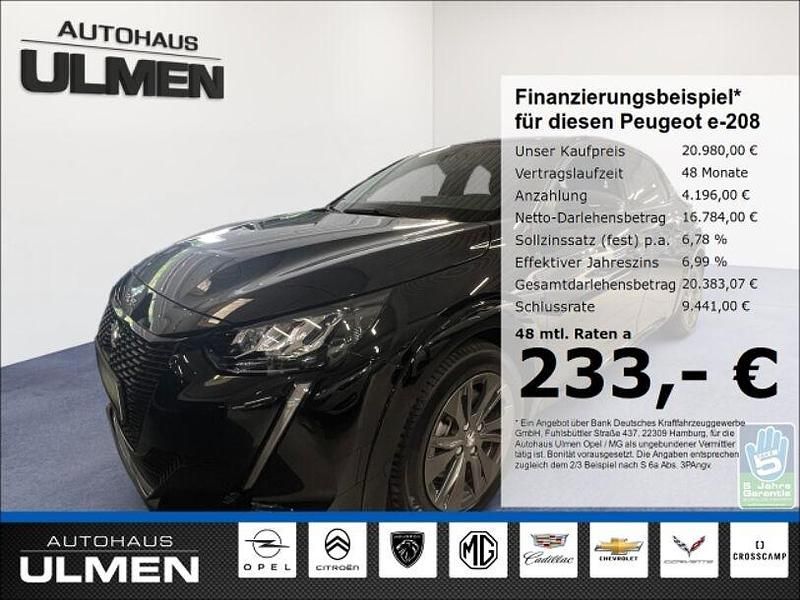 Schwarz Gebraucht 2023 Peugeot e-208 Allure Kleinwagen | 20.980 € (Guter Preis) - Bild 1/4