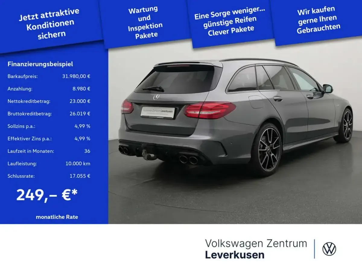 Gebraucht Mercedes C43 AMG AMG 367 PS (269 kW) 2017 Schwarz / selentin grau (metallic) Kombi