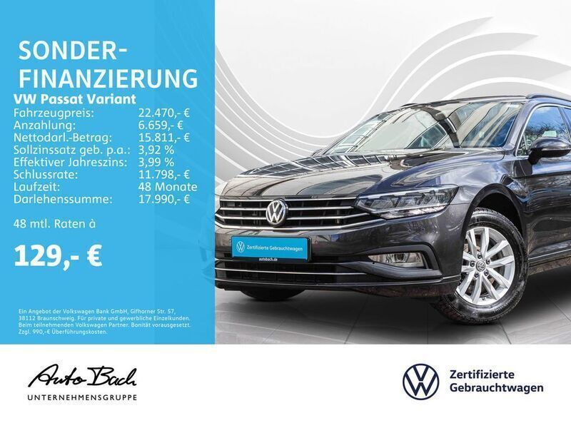 Grau Gebraucht 2020 VW Passat Business Kombi | 22.740 € (Fairer Preis) - Bild 1/4