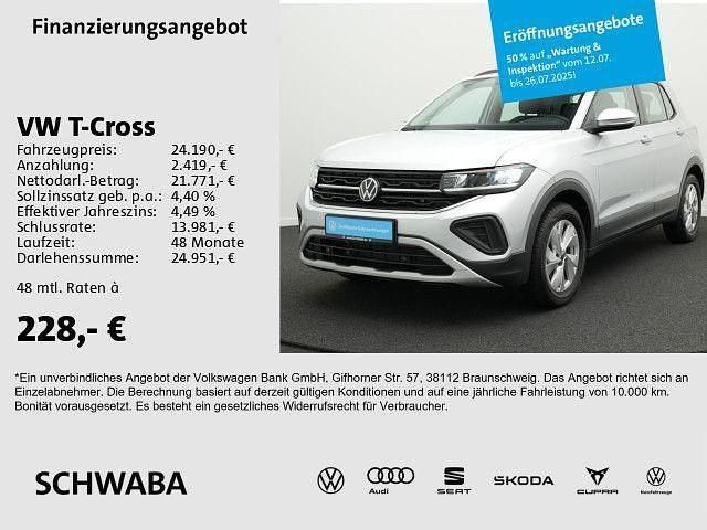 Reflexsilber metallic Gebraucht 2024 VW T-Cross Life SUV | 24.190 € (Fairer Preis) - Bild 1/4