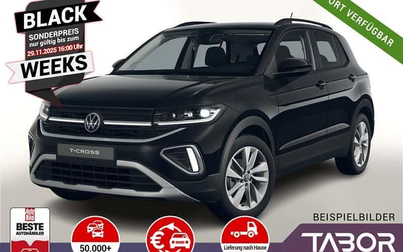 Schwarz Neu 2025 VW T-Cross Life SUV | 25.788 € (Guter Preis) - Bild 1/4
