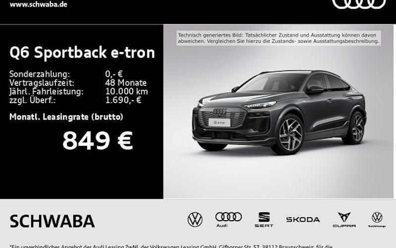 Neu Audi Q6 Sportback e-tron Ambiente 285 kW (388 PS) 2026 Grau SUV