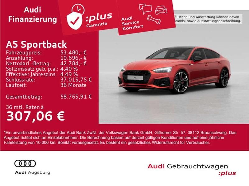 Progressivrot metallic Gebraucht 2024 Audi A5 S-Line Coupé | 53.480 € (Superpreis) - Bild 1/4