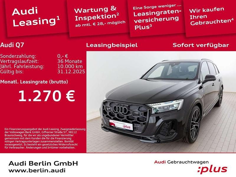 Mythosschwarz metallic Gebraucht 2025 Audi Q7 Ambiente SUV | 104.990 € - Bild 1/3