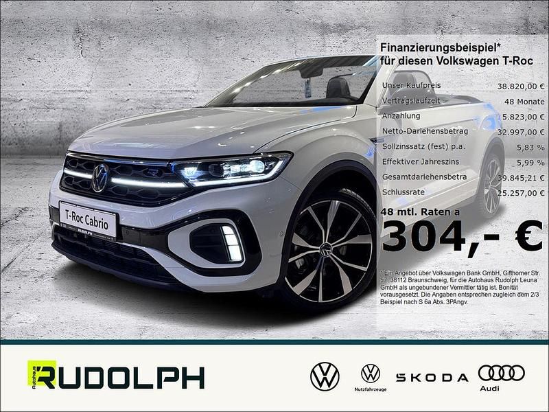 Weiss Gebraucht 2025 VW T-Roc Cabriolet R-line Cabrio | 38.820 € (Etwas zu teuer) - Bild 1/3