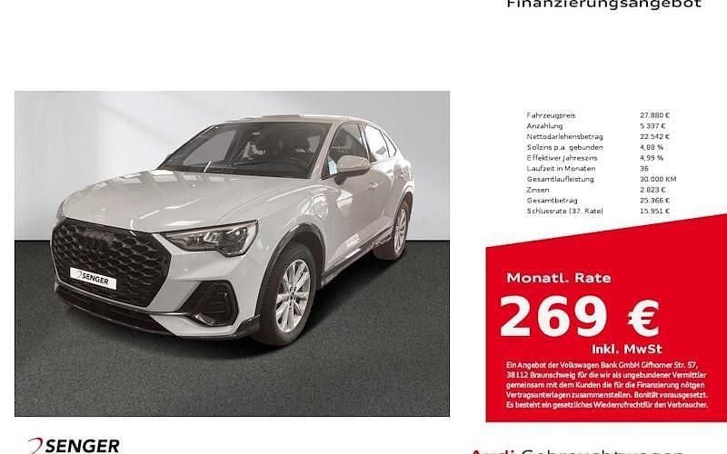 Weiß Gebraucht 2022 Audi Q3 Sportback Ambiente SUV | 27.880 € (Guter Preis) - Bild 1/4