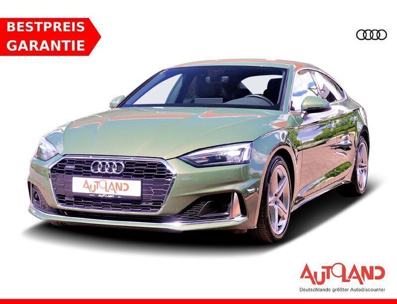 Grün Gebraucht 2021 Audi A5 Sportback Comfort Limousine | 36.950 € (Teuer) - Bild 1/4