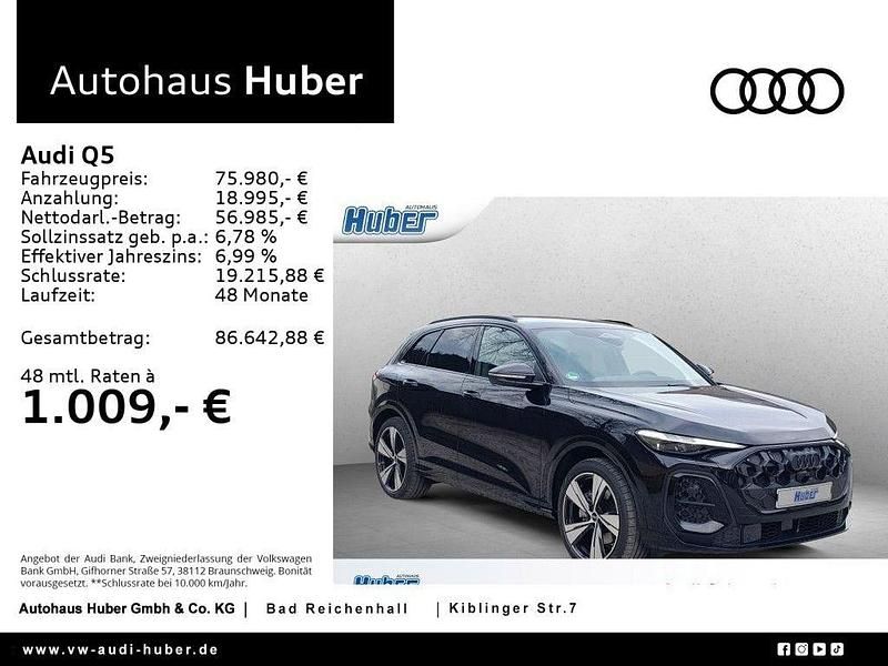 Mythosschwarz metallic Gebraucht 2025 Audi Q5 Edition .1 SUV | 75.980 € (Fairer Preis) - Bild 1/4