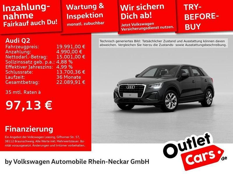 Mythosschwarz metallic Gebraucht 2023 Audi Q2 Comfort SUV | 19.492 € (Fairer Preis) - Bild 1/3