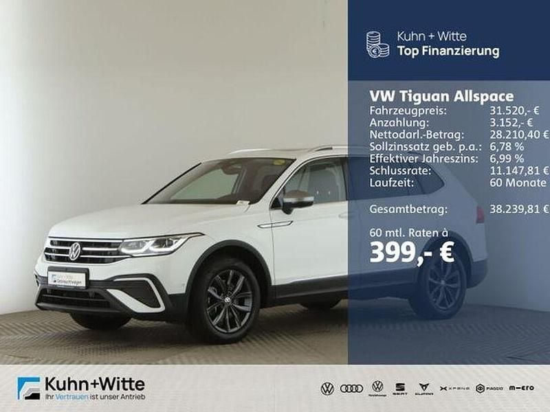 Gebraucht VW Tiguan Allspace Life 200 PS (147 kW) 2022 Pure white SUV